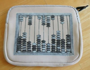 Pretty Beige Abacus Print Typo Ipad Bag from Universal - Afbeelding 1 van 5