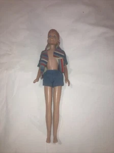 Vintage Mattel Skipper’s Freckled Boy Friend Ricky Doll 1963 Summer Shirt Shorts - Picture 1 of 15
