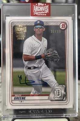 2023 TOPPS ARCHIVES SIGNATURE SERIES RILEY GREENE AUTO/99 DETROIT TIGERS - Image 1 of 2