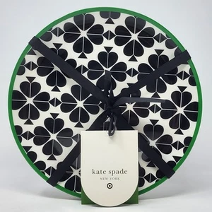 Kate Spade new york x Target 10.5" Melamine DINNER Plate 4pc Set Blk/Cream/Grn - Picture 1 of 8