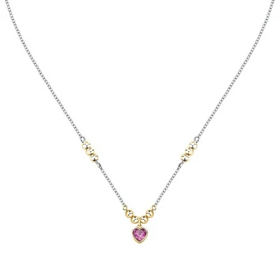 Emily In Paris Necklace – Pink Heart Steel And Gold (SAIX33) - Image 1 of 4