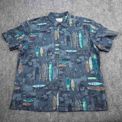 Camisa Kahala Para Hombres XXL 2XL Tabla de Surf Hecha a Mano Rayón Algodón Lino Hecha en Hawái Foto 1 de 4