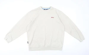 Slazenger Men's Beige Pullover Jumper, M, Crew Neck - Picture 1 of 12