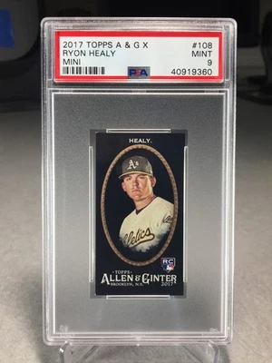 2017 Allen & Ginter X Mini Ryon Healy Rookie #108 - PSA 9 - POP 1 (none higher) - Image 1 of 2