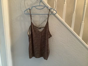Brand New Marks And Spencer Animal Print Strappy Vest Top Size 22 - Picture 1 of 2