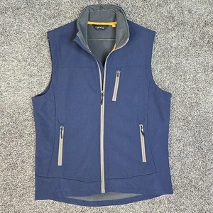 Orvis Vest Mens Large Blue Full Zip Softshell Fleece Lined Outdoor Hunting Hike  - Picture 1 of 12