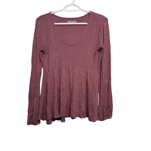 Mudd pink babydoll long sleeve shirt womens medium y2k fairy ethereal bella swan - Picture 1 of 7