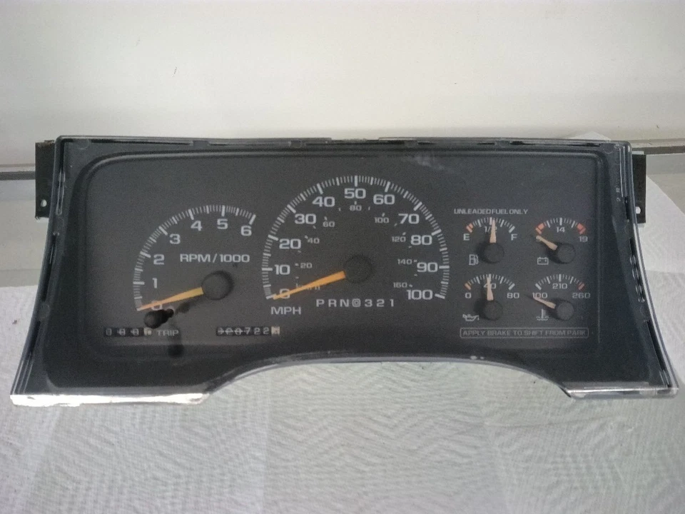 Speedometer MPH US Market Classic Style Cluster 1995-2000 Chevy Tahoe Truck 1500 - Image 1 of 4