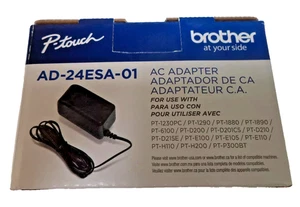 Véritable adaptateur secteur Brother AD-24ESA01 noir pour imprimantes d'étiquettes P-Touch NEUF - Photo 1/6
