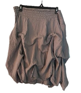 Falda Braintree Cáñamo Acanalada Midi Talla 4 Gris Gran Tamaño Lagenlook Sostenible - Imagen 1 de 8