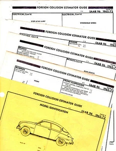 1965 1967 1968 1969 1970-1973 SAAB 96 marco de carrocería hojas de choque originales mf 2 - Imagen 1 de 1
