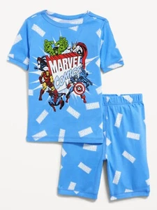 Old Navy Kids Gender-Neutral Printed Snug-Fit Pajama Set Marvel Comics Size M(8) - Picture 1 of 5