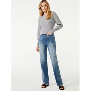 Scoop Damen Puffärmel Pullover, Medium meliert grau, X-Small 0-2 - Bild 1 von 5