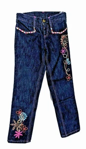 Disney Girls Denim Blue Jeans Pink Stitching Wizards of Waverly Place Size 7 - Picture 1 of 12