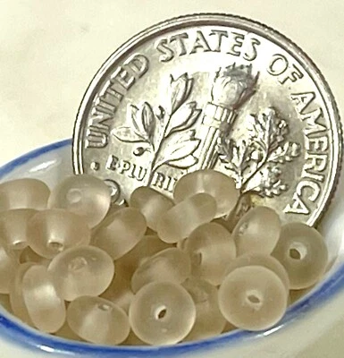 Cuentas de disco para monedas, 4 mm, topacio ahumado con acabado esmerilado, cuentas checas, 50 piezas Foto 1 de 2