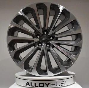 ORIGINAL AUDI E-TRON ETRON 21" PULGADAS GRIS/DIAMANTE GIRADA RUEDA DE ALEACIÓN ÚNICA X1 - Imagen 1 de 3