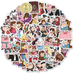 50 Gravity Falls Pakiet naklejek na laptopa / butelkę wody / telefon / gitarę - Zdjęcie 1 z 6
