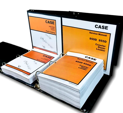 Case 850D 855D Tractor sobre orugas Manual de servicio Catálogo de piezas Tienda Juego de reparación Foto 1 de 4