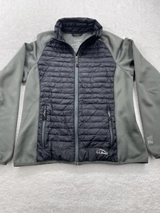 LL Bean Ultralight 850 Down Jacket Womens Large Quilted Regular Large Gray Black - Picture 1 of 12