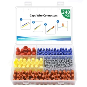 240 Pcs Electrical Wire Connectors Screw Terminals - Twist Nuts Assortment Kit - Picture 1 of 12