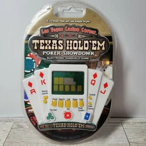 TEXAS HOLD 'EM POKER SHOWDOWN Electronic Handheld Game Travel Pocket Cards L1 - Picture 1 of 3