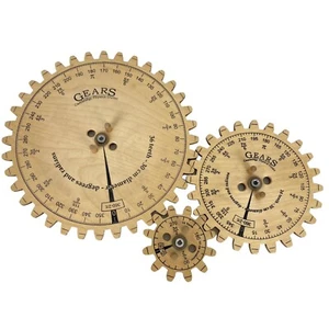 Cambridge Physics Outlet Set Of 3 Wood Gears  - Picture 1 of 6