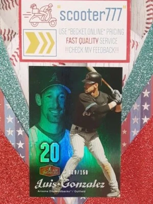 2006 Flair SHOWCASE "UD Legacy"~#9⭐LUIS GONZALEZ⭐《 "EMERALD" 》#/150~D-BACKS👑 - Image 1 of 2