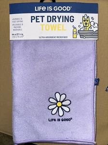Life Is Good Dog Pet Drying Towel - Picture 1 of 2