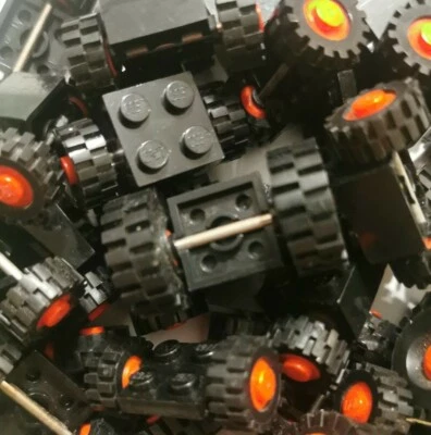 Lot of Vintage Lego Wheels w/ Metal Axles (36 pcs) - Genuine, Clean & Sanitized - Image 1 of 2