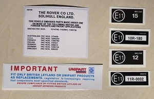 Range Rover Suffix A bonnet slam panel labels - Picture 1 of 2