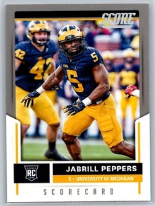 2017 Score Jabrill Peppers Rookie Scorecard Parallel Cleveland Browns RC #357 - Picture 1 of 2