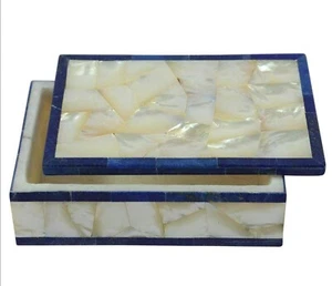 Caja de regalo MOP / Caja de baratijas de mármol / Joyero de piedra / Caja de lapislázuli - Imagen 1 de 5