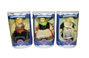 3 Bisque Porcelain Doll Cherished Memories 2003 Around The World Dolls - Picture 1 of 7