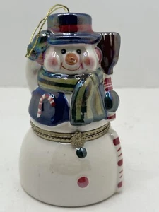 Mr. Christmas Snowman Music Box With Animated Ice Skaters Rotates Plays Music - Picture 1 of 12