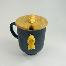 Creative Cartoon 3D Sleepy Corgi Dog Ceramic Coffee Mug with Lid
