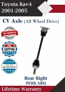 New OE Rear Right CV Axle For 2001-2005 Toyota Rav4 4X4 With ABS Lifetime Warra. - Picture 1 of 8