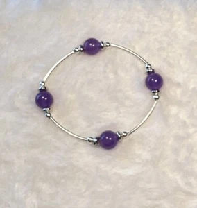 SALE: My Blessings Armband lila 10 mm - Abschluss, Dusche, Danke - Bild 1 von 9