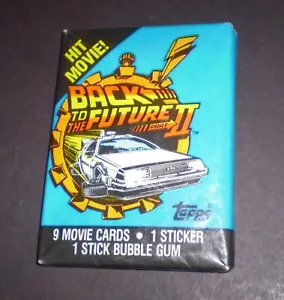 Back To The Future 2 vintage 1989 unopen card pack x1 Doc Marty McFly - Picture 1 of 3
