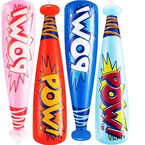 Pow Inflatable Baseball Bats - Pack of 12 Oversized 20 Inch Inflatable Toy Ba... - Picture 1 of 8
