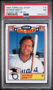 1985 Topps All-Star Glossy Set George Brett Baseball Card #15 PSA 7 Near Mint
