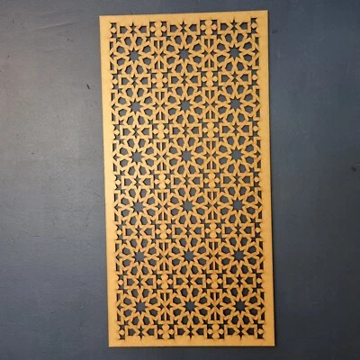 Geometric Star Arabic Decorative Screen Radiator Cabinet Panel Wall Art MDF 0187 - Image 1 of 4