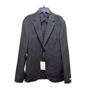 Tiger Of Sweden Jacket Mens 36 Reg Grey Blue Plaid Sport Jacket - Picture 1 of 6