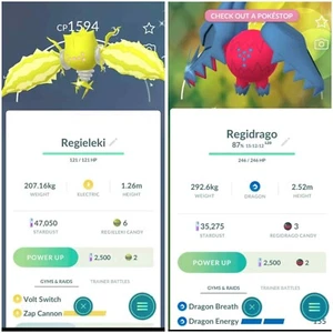 Pokémon - Shiny Regidrago, Shiny Regieleki - PTC - 80k stardust - Description - Afbeelding 1 van 3