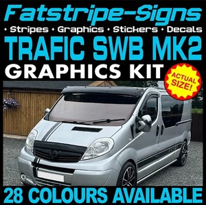 para adaptarse a RENAULT TRAFIC SWB PEGATINAS GRÁFICAS CALCOMANÍAS RAYAS CÁMPER FURGONETA AUTOCARAVANA - Imagen 1 de 4