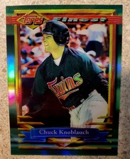 1994 Topps Finest Refractor Chuck Knoblauch #324 - Rare