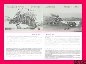 MOLDAVIA 2022 Europa CEPT Cuentos Mitos Historias y Leyendas Caballo Toro Dragón Folleto - Imagen 1 de 2