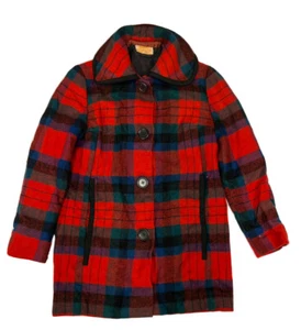 Vintage Pendleton Women’s Plaid Button Up Wool Tartan Jacket Medium USA Retro - Picture 1 of 5
