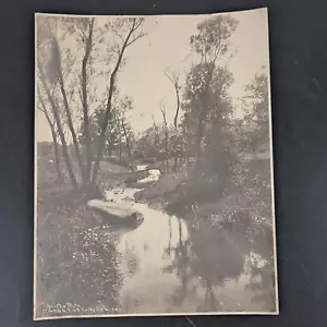 Antique 1908 Christie Photo Nature Photograph 9.5 X 7.5 Yorkville, WI - Picture 1 of 3