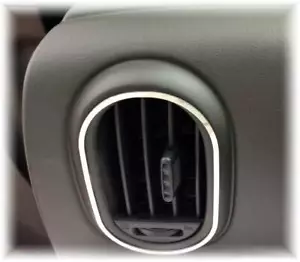 D Chrome Frame for Nissan Cube Z12 Outdoor Ventilation Bay - Stainless Steel Polished - Picture 1 of 3