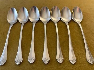 Towle 18/8 Stainless SANTA BARBARA  Stainless (7) Soup Spoons - Image 1 of 4